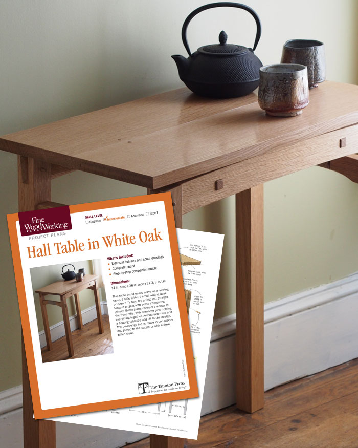 Hall Table in White Oak (Digital Project Plan)