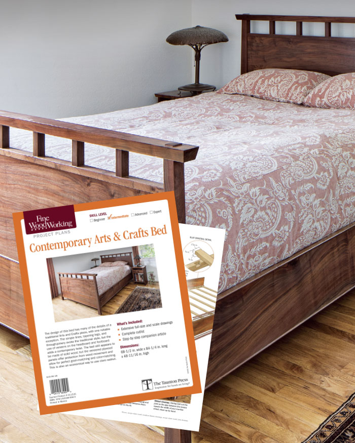 Contemporary Arts and Crafts Bed (Digital Plan)